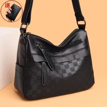 2025新款多層包包中年女包媽媽包軟皮斜挎包大容量老年單肩包女包