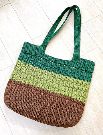 森林系 拼色拉菲草編織側揹袋