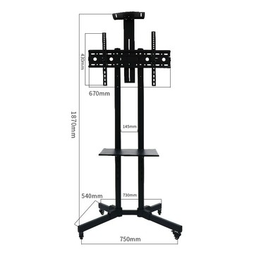 優樂悅~立式移動視頻會議一體機支架 電視機廣告機落地推車 旋轉直播支架 電視機支架 電視壁掛架 支架