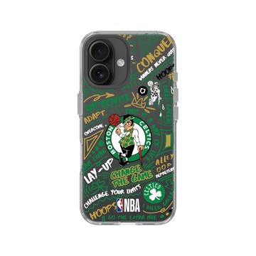 iPhone 16 Clear 透明 - NBA - 塗鴉系列-波士頓塞爾提克 Boston Celtics - Graffiti