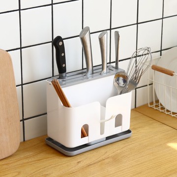 多功能一體筷子收納盒刀架筷子籠廚房刀叉餐具盒家用塑料筷子筒