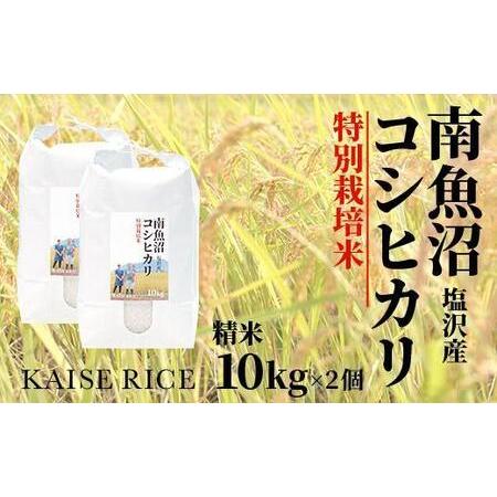 ふるさと納税 南魚沼産塩沢コシヒカリ（特別栽培米８割減農薬）精米１０ｋｇ×２個 新潟県南魚沼市