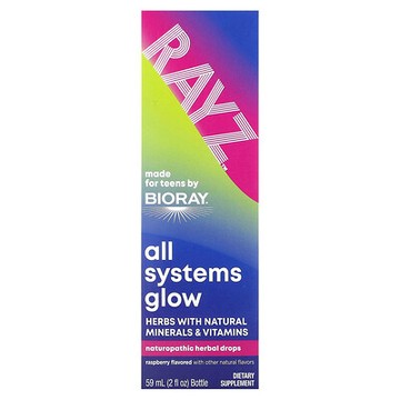 Bioray, Rayz，All Systems Glow，適用於青少年，樹莓味，2 液量盎司（59 毫升）