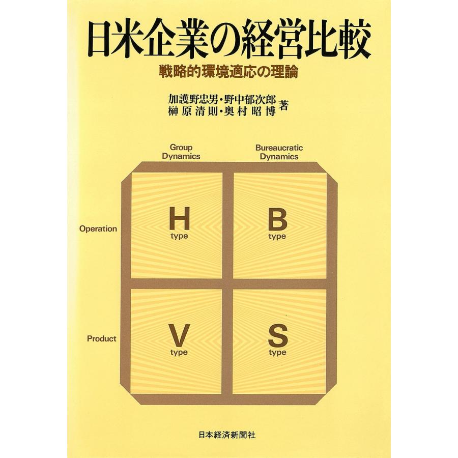 日米企業の経営比較―戦略的環境適応の理論 電子書籍版   著:加護野忠男 著:野中郁次郎 著:榊原清則 著:奥村昭博