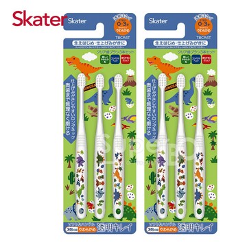 日本 SKATER - 幼兒牙刷(0-3歲)組合 共6支-小恐龍