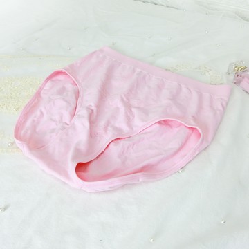 女內褲 台灣製 (超加大)高腰透氣舒適無縫內褲(孕婦、媽媽褲)_粉色