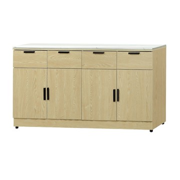 文創集 路思樂5.4尺雲紋石面餐櫃-160.5x40x83.5cm免組