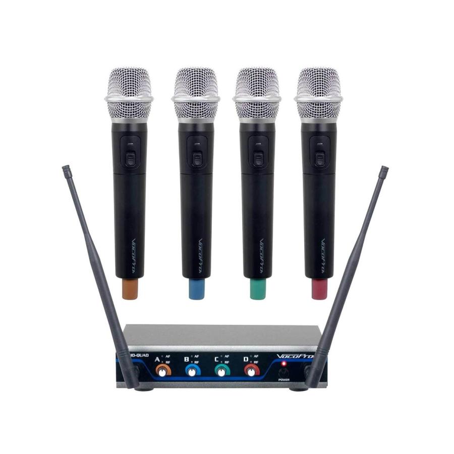 Digital-QUAD-H1 Four Channel Wireless Handheld Microphone System "Mic-on-Chip" Technology