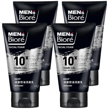 MEN's Biore 台灣公司貨 深層控油洗面乳  100g  4條