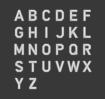 紙模型-英文字母.免裁切