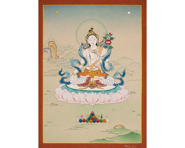 光輝燦爛的悉多羅畫－無限和平與心靈純淨的藏式畫布