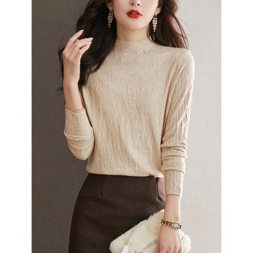 半高領毛衣女薄款春秋季2025新款中領內搭上衣洋氣針織打底衫爆款