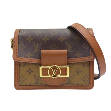 LOUIS VUITTON LV 路易威登 棕色 原花 帆布 Dauphine MiNi 肩背包 M45959 【二手名牌BRAND OFF】