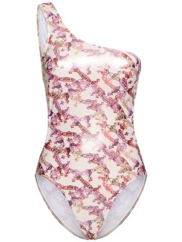 Printed One Piece Swimsuit