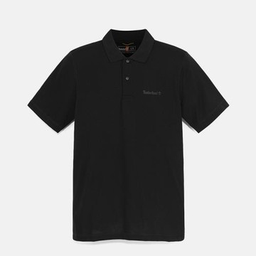Timberland 男款黑色快乾短袖POLO衫│A6AP3001