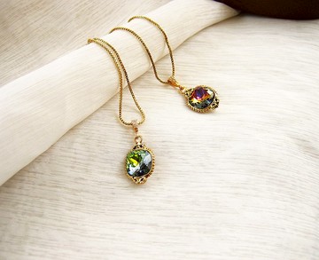 北非風情--公爵石古典水晶項鍊(撒哈拉 火山金屬)