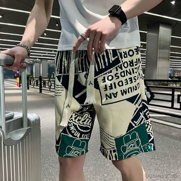 🔥【新品上新】男士短褲高級感男褲满印短褲夏季男褲休閒五分褲寬鬆五分褲潮流短褲新款男褲百搭運動短褲高品質男褲字母短褲