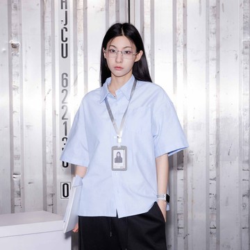 SIMON MADE TS-2509 日常生活 BOXY 牛津 短袖 襯衫