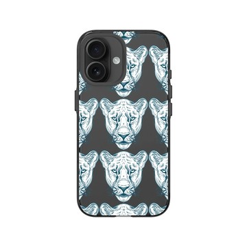 iPhone 16 Clear (相機按鈕) 酷墨灰 - MYMY REVERZ TATTOO - 獅子