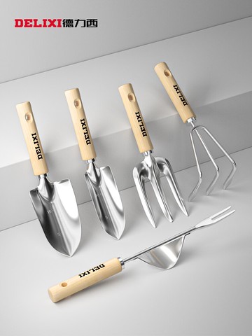 園藝工具栽養花種菜種花多肉家用花鏟趕海神器鐵鏟鐵鍬鏟子