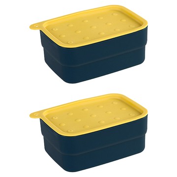 E.City 可攜式多功能居家旅行帶刷收納皂盒  顏色隨機  2個