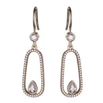 SOIRÉE BY N.Y. 蒔華芮︱細鑽鑲邊馬蹄型耳環 (共2色)