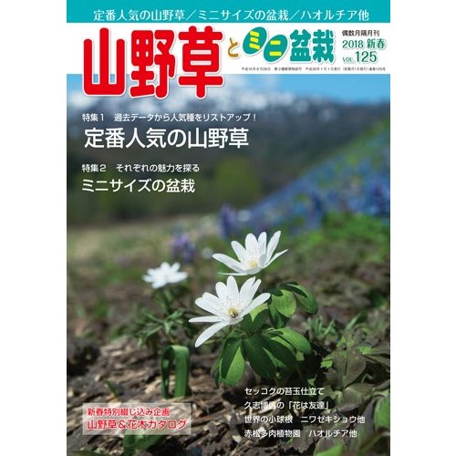 隔月刊「山野草とミニ盆栽」18年新春号