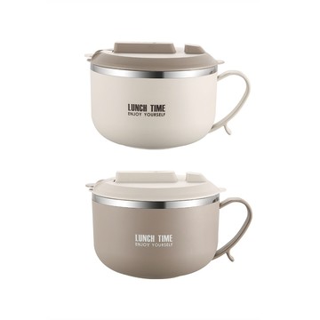 Kyhome 日系304不鏽鋼泡麵碗 保溫飯盒 便當盒 餐盒 湯碗 1200ml