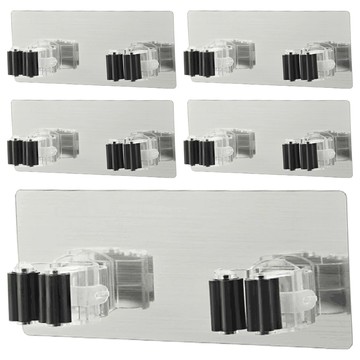 黏貼式拖把架 耐重10kg Y095 顏色隨機  5個