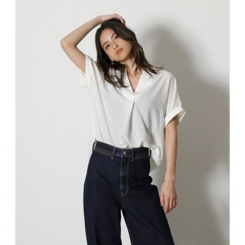 BACK TWIST SKIPPER BLOUSE/バックツイストスキッパーブラウス