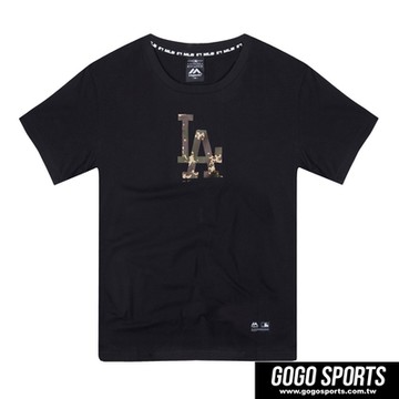 Majestic-道奇隊迷彩雙面印花T恤-黑(男)