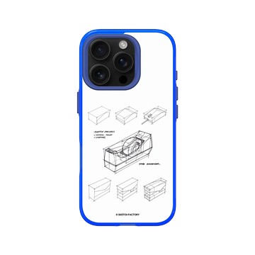 iPhone 16 Pro Clear 激光藍 - Sketch Factory - 辦公室小物素描