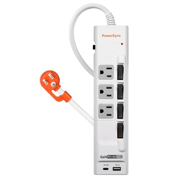 PowerSync 群加 4開3插延長線 TS43Q918 450g  1.8m  白色  1個