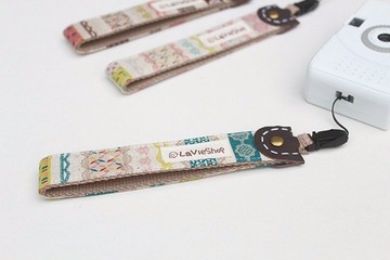 優雅蕾絲X繽紛紙膠帶(藍綠) 25mm手工 相機手腕帶 小相機/底片機