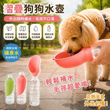 摺疊狗狗水壺 寵物隨行杯 寵物外出水壺 寵物水瓶 寵物水杯 隨行杯 可摺疊飲水器 喂水器 可換瓶 飲水壺 餵水器