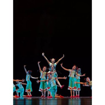 六一兒童舞蹈服月光光演出服裝幼兒中國風女童民族舞秧歌表演服裝