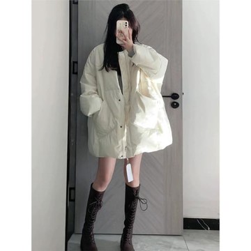 韓系中長款羽絨棉服外套女冬季2026新款加厚保暖溫柔風棉衣棉襖潮