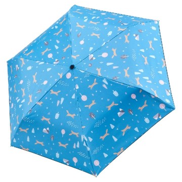 大振豐洋傘 輕推自動開收雨傘 54 x 6K 森動物小狐狸  湖水藍