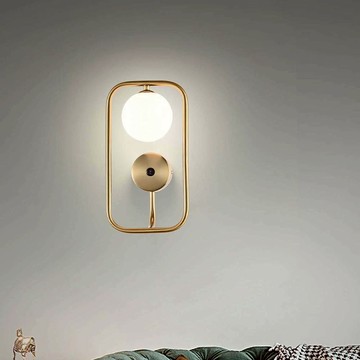 現代白玉玻璃壁燈 （附開關） 08-1841