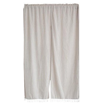 【嵐楓居家】春風日系條紋長門簾買就送門簾桿（門簾/長門簾/風水簾/日製門簾/門簾桿）-卡其色_廠商直送