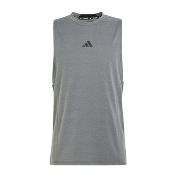 adidas 背心 男款 運動背心 訓練背心 休閒背心 無袖健身背心 無袖 吸濕排汗 透氣 舒適 運動 灰 IS3819