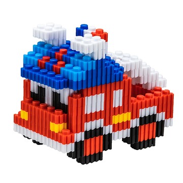 得力Deli組合小積木/EH735/紅色小汽車/400顆