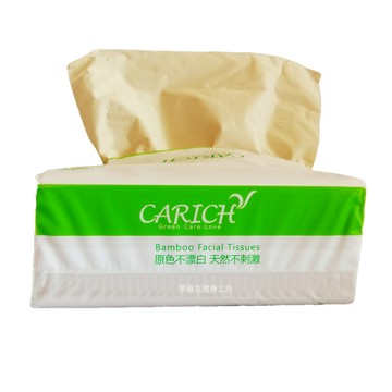 Greenleaf綠葉 Carich卡麗施 原色竹纖維抽取式面紙(1袋5包) 超取限購2條
