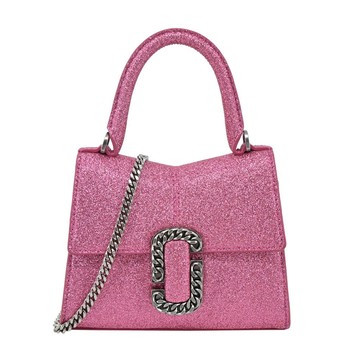 [平輸版] 【MARC JACOBS】ST MARC銀河閃光手提/斜背兩用包(迷你/芭比粉)真品平輸