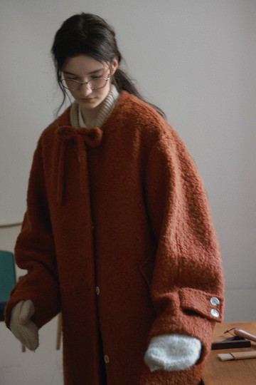 冬日限定北歐週末 圈圈羊毛包裹感 毛大衣外套 聖誕戰衣