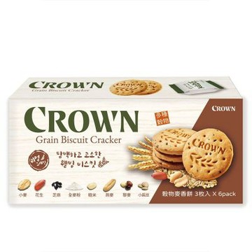 CROWN 穀物麥香餅144G