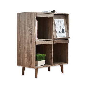 【班尼斯】 F4 Box 貴族 拉門式書櫃雜誌架-鐵灰色