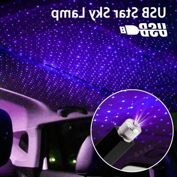 USB星空燈 汽車氛圍燈 內氛圍燈 USB車載星空燈免改裝車頂 LED激光投影燈 夢幻星空 紫色星空▲BS1