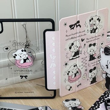 mikko聯名2原創ipadpro筆槽11寸三折保護套10.2平板殼12.9寸Air4