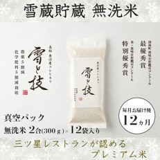 《 雪蔵貯蔵 無洗米 》 魚沼産コシヒカリ 雪と技全12回